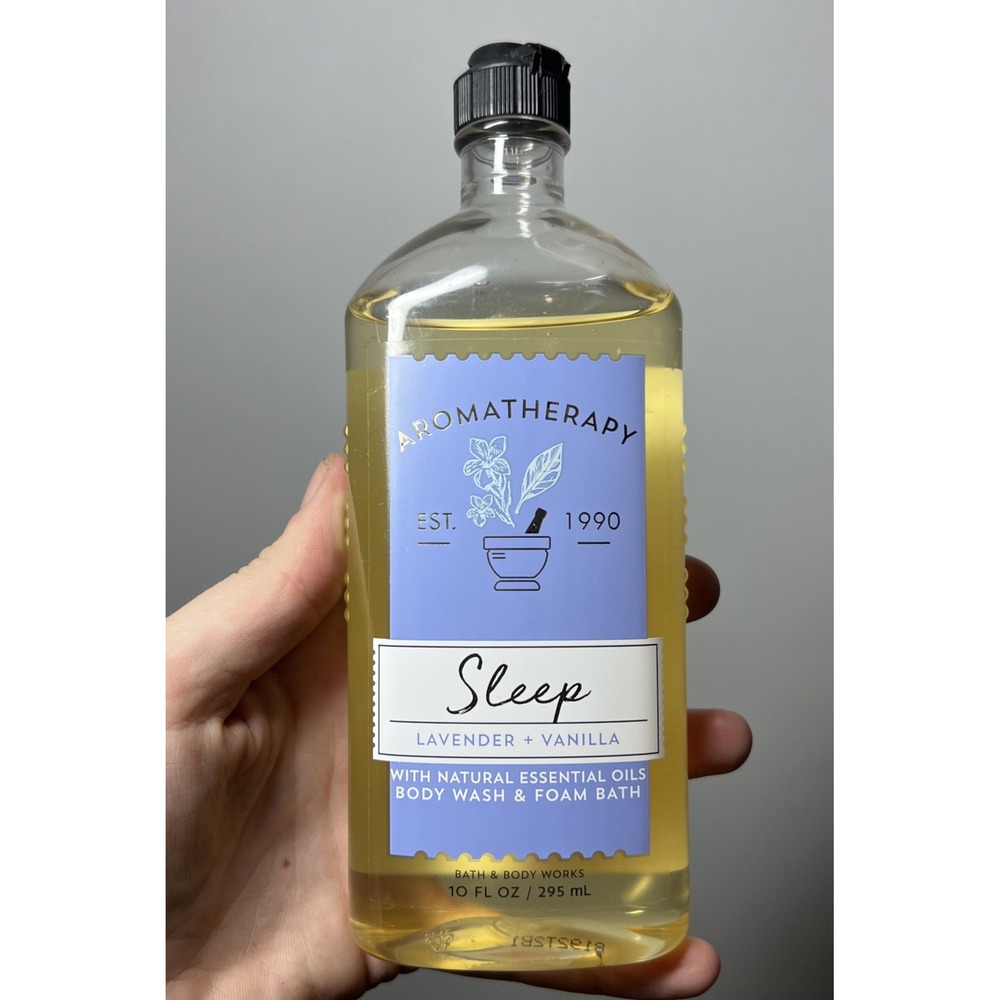 NWT Bath&Body Works Aromatherapy Sleep Lavender Vanilla Body Wash/Bubble Bath